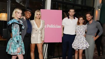 WEST HOLLYWOOD, CALIFORNIA - JULY 23: (L-R) Lucy Boynton, Rahne Jones, Julia Schlaepfe, David Corenswet, Zoey Deutch and Ben Platt attend Netflix's "The Politician" ‑ LA Tastemaker at San Vicente Bungalows on July 23, 2019 in West Hollywood, California. (Photo by Anna Webber/Getty Images for Netflix)