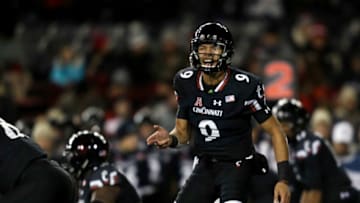 Cincinnati Bearcats quarterback Desmond Ridder against South Florida Bulls at Nippert Stadium. USA Today.