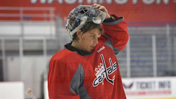 ARLINGTON, VA - JUNE 29: Capitals prospect goalie Ilya Samsonov during camp at Kettler Capitals Iceplex on June 29, 2016 in Arlington, Va. (Photo by Ricky Carioti/The Washington Post via Getty Images)