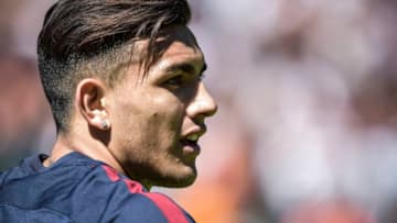 TRENTO, ITALY - JULY 16: Leandro Paredes of AS Roma during an AS Roma training session on July 16, 2016 in Pinzolo near Trento, Italy. (Photo by Luciano Rossi/AS Roma via Getty Images)