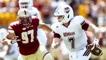 CHESTNUT HILL, MA - SEPTEMBER 1: Andrew Ford #7 of the Massachusetts Minutemen (Photo by Maddie Meyer/Getty Images)