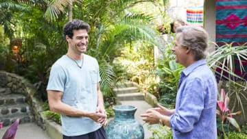 BACHELOR IN PARADISE - "701" - It's time to return to Bachelor Nation's favorite beach as a new batch of sexy singles make their way to paradise in hopes for a second - or third - chance at love. With the resort officially open, former fan-favorite bachelors and bachelorettes are ready to find their match while living together in a tropical oasis in Mexico. Twenty-three hopefuls kick off their journeys on day one, but will additional arrivals get in the way of their search for love? "Bachelor in Paradise" premieres its seventh season, MONDAY, AUG. 16 (8:00-10:00 p.m. EDT), on ABC. (ABC/Craig Sjodin)JOE, DAVID SPADE