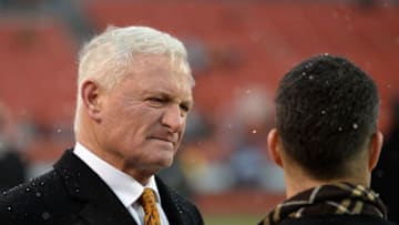 CLEVELAND, OH - JANUARY 3: Cleveland Browns owner Jimmy Haslam looks on prior to the game against the Pittsburgh Steelers at FirstEnergy Stadium on January 3, 2016 in Cleveland, Ohio. (Photo by Jason Miller/Getty Images)