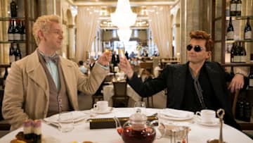 Photo: Good Omens First Look. Pictured: Michael Sheen and David Tennant Courtesy Amazon Prime Video
