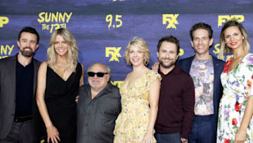 LOS ANGELES, CA - SEPTEMBER 04: (L-R) Rob McElhenney, Kaitlin Olson, Danny DeVito, Mary Elizabeth Ellis, Charlie Day, Glenn Howerton and Jill Latiano attend the premiere of FXX's 'It's Always Sunny In Philadelphia' season 13 at Regency Bruin Theatre on September 4, 2018 in Los Angeles, California. (Photo by Tibrina Hobson/Getty Images)