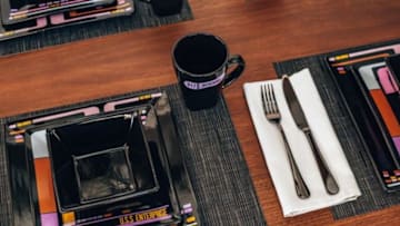 Star Trek: The Next Generation LCARS Interface 16-piece Ceramic Dinnerware Set. Image courtesy Toynk