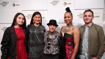 NEW YORK, NEW YORK - JUNE 13: (L-R) Mainku Borrero, Kimberly Guerrero, Shelly Vincent, , Kali Reis and director Josef Kubota Wladyka attend 2021 Tribeca Festival Premiere of "Catch The Fair One" at Hudson Yards on June 13, 2021 in New York City. (Photo by Dimitrios Kambouris/Getty Images for Tribeca Festival)
