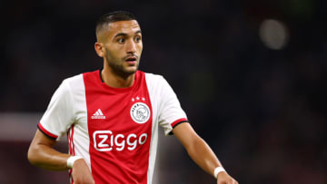AMSTERDAM, NETHERLANDS - AUGUST 13: Hakim Ziyech of Ajax looks on during the UEFA Champions League 3rd Qualifying match between Ajax and PAOK Thessaloniki at Johan Cruyff Arena on August 13, 2019 in Amsterdam, Netherlands. (Photo by Dean Mouhtaropoulos/Getty Images)