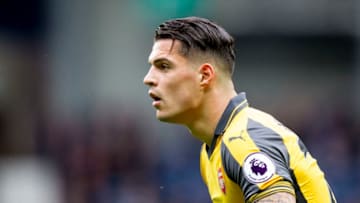 March 18th 2017, West Bromwich, West Midlands, England, EPL Premier League football, West Bromwich Albion versus Arsenal FC; Granit Xhaka of Arsenal (Photo by Graham Wilson/Action Plus via Getty Images)