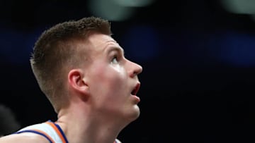 NEW YORK, NY - JANUARY 15: Kristaps Porzingis (Photo by Al Bello/Getty Images)