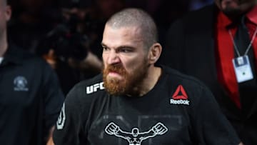 DALLAS, TX - SEPTEMBER 08: Jim Miller walks to the Octagon prior to his lightweight fight against Alex White during the UFC 228 event at American Airlines Center on September 8, 2018 in Dallas, Texas. (Photo by Josh Hedges/Zuffa LLC/Zuffa LLC via Getty Images)