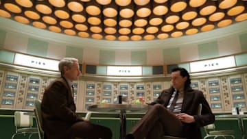 (L-R): Owen Wilson as Mobius and Tom Hiddleston as Loki in Marvel Studios' LOKI, Season 2, exclusively on Disney+. Photo by Gareth Gatrell. © 2023 MARVEL.