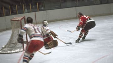 Ed Giacomin, goalkeeper for the New York Rangers (Photo by Melchior DiGiacomo/Getty Images)