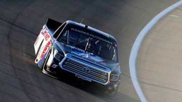 LAS VEGAS, NEVADA - SEPTEMBER 13: Anthony Alfredo, NASCAR Truck Series driver of the #15 Sim Seats DGR-Crosley Toyota (Photo by Jonathan Ferrey/Getty Images)