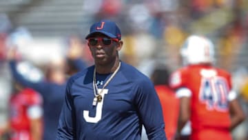 Jackson State head coach Deion Sanders would be a splashy hire for the Colorado Buffaloes. USA Today.