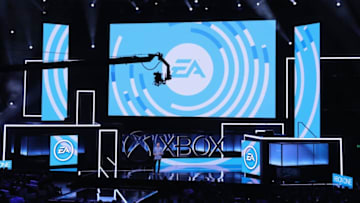 LOS ANGELES, CA - JUNE 11: Executive Vice President of Electronic Arts (EA) Patrick Soderlund speaks during the Microsoft xBox E3 briefing at the Galen Center on June 11, 2017 in Los Angeles, California. The E3 Game Conference begins on Tuesday June 13. (Photo by Christian Petersen/Getty Images)