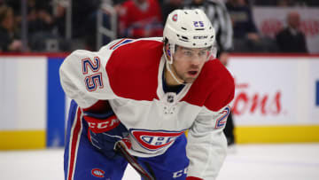 DETROIT, MICHIGAN - JANUARY 07: Ryan Poehling Montreal Canadiens (Photo by Gregory Shamus/Getty Images)