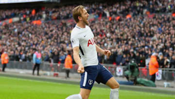LONDON, ENGLAND - DECEMBER 26: Harry Kane of Tottenham Hotspur celebrates after scoring his sides fifth goal during the Premier League match between Tottenham Hotspur and Southampton at Wembley Stadium on December 26, 2017 in London, England. (Photo by Catherine Ivill/Getty Images)