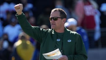 Feb 3, 2022; Las Vegas, NV, USA; Green Bay Packers defensive coordinator Joe Barry during NFC practice for the Pro Bowl at Las Vegas Ballpark. Mandatory Credit: Kirby Lee-USA TODAY Sports