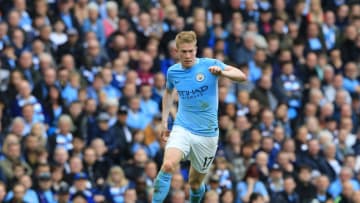 23rd September 2017, Etihad Stadium, Manchester, England; EPL Premier League football, Manchester City versus Crystal Palace; Kevin De Bruyne of Manchester City FC with the ball (Photo by Mark Cosgrove/Action Plus via Getty Images)