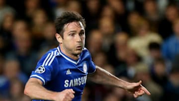 LONDON, ENGLAND - APRIL 08: Frank Lampard of Chelsea in action during the UEFA Champions League quarter final match between Chelsea FC and Paris Saint-Germain FC at Stamford Bridge stadium on April 8, 2014 in London, England, United Kingdom. (Photo by Jean Catuffe/Getty Images)