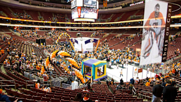 PHILADELPHIA, PA - JANUARY 26: General view of atmosphere during the welcoming of David Boreanaz as a celebrity co-chair to the 37th Flyers Wives Carnival at Wells Fargo Center on January 26, 2014 in Philadelphia, Pennsylvania. (Photo by Gilbert Carrasquillo/Getty Images)