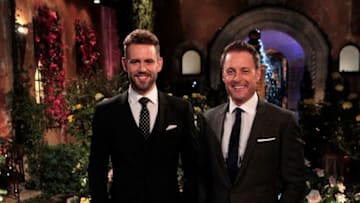 THE BACHELOR - “Episode 2101” - How could one man endure so much heartache? Ask controversial fan favorite Nick Viall, who has had his heart broken by Bachelorettes Andi Dorfman and Kaitlyn Bristowe and failed to find his soul mate on “Bachelor in Paradise.” Now Nick is the one giving out the roses and ready for his happily ever after - but will he find the love of his life? Nick begins his pursuit of his soul mate, as 30 beautiful, accomplished women join him on the highly anticipated 21st season premiere of “The Bachelor,” MONDAY, JANUARY 2 (8:00-10:00 P.M., ET), on the ABC Television Network. (ABC/Rick Rowell)NICK VIALL, CHRIS HARRISON