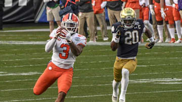Clemson wide receiver Amari Rodgers catches a pass for a 67-yard touchdown against Notre Dame.Ncaa Football Acc Championship Notre Dame At Clemson