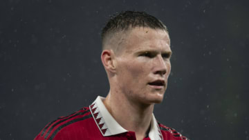 MANCHESTER, ENGLAND - APRIL 05: Scott McTominay of Manchester United during the Premier League match between Manchester United and Brentford FC at Old Trafford on April 5, 2023 in Manchester, United Kingdom. (Photo by Joe Prior/Visionhaus via Getty Images)