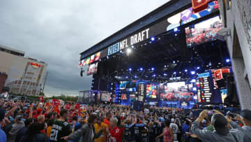 NASHVILLE, TENNESSEE - APRIL 25: Fans attend Day 1 of the 2019 NFL Draft on April 25, 2019 in Nashville, Tennessee. (Photo by Frederick Breedon/Getty Images)