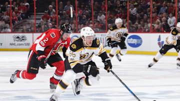 OTTAWA, ON - APRIL 12: David Pastrnak