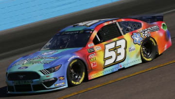 AVONDALE, ARIZONA - NOVEMBER 08: JJ Yeley, driver of the #53 Factor One Source Pharmacy Ford, practices for the Monster Energy NASCAR Cup Series Bluegreen Vacations 500 at ISM Raceway on November 08, 2019 in Avondale, Arizona. (Photo by Jonathan Ferrey/Getty Images)