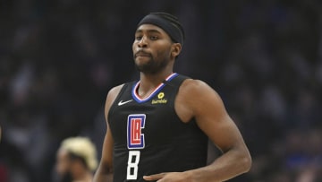 LOS ANGELES, CA - JANUARY 10: Maurice Harkless #8 of the LA Clippers seen playing the Golden State Warriors at Staples Center on January 10, 2020 in Los Angeles, California. NOTE TO USER: User expressly acknowledges and agrees that, by downloading and/or using this photograph, user is consenting to the terms and conditions of the Getty Images License Agreement. (Photo by John McCoy/Getty Images)