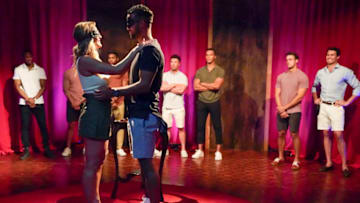 THE BACHELORETTE - "1602" - Clare left no doubt the first night that she knew what she was looking for and let the men know it! Nine eager suitors get the opportunity to impress Clare as they learn how to communicate through the languages of love. Jason is the lucky bachelor to go on the first one-on-one date, but will he reveal some dark secrets from his youth and still be able to gain Clare's acceptance? Then things turn really intense when 10 men show off something totally different - competing in a revealing game of dodgeball. Clare's explosive moment with one suitor leads to an immediate reaction. Another bachelor, uncomfortable with the dodgeball competition, plans to confront Clare about her behavior as the drama is ratcheted up from the very start of her journey on "The Bachelorette," TUESDAY, OCT. 20 (8:00-10:01 p.m. EDT), on ABC. (ABC/Craig Sjodin)CLARE CRAWLEY, JORDAN C.