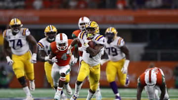Locking up LSU running back Nick Brossette will be key for Auburn to win Saturday. (Photo by Ronald Martinez/Getty Images)