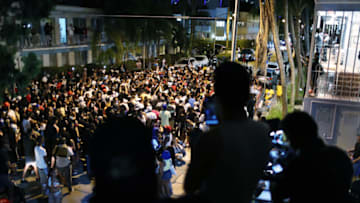 Spring break crowds in Miami Beach (Photo by Joe Raedle/Getty Images)