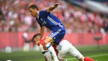 LONDON, ENGLAND - MAY 27: Aaron Ramsey of Arsenal and Nemanja Matic of Chelsea battle for the ball during The Emirates FA Cup Final between Arsenal and Chelsea at Wembley Stadium on May 27, 2017 in London, England. (Photo by Mike Hewitt/Getty Images)