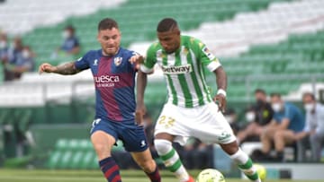 Real Betis' Brazilian defender Emerson Royal is set to return to Barcelona for the next La Liga season. (Photo by CRISTINA QUICLER / AFP) (Photo by CRISTINA QUICLER/AFP via Getty Images)