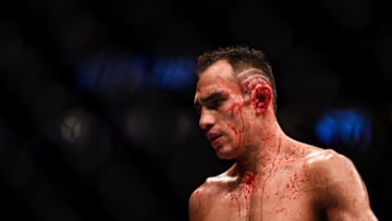 Las Vegas , United States - 6 October 2018; Tony Ferguson during his UFC lightweight fight against Anthony Pettis during UFC 229 at T-Mobile Arena in Las Vegas, Nevada, USA. (Photo By Stephen McCarthy/Sportsfile via Getty Images)