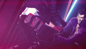 Official still for Travis Strikes Again: No More Heroes; screenshot taken by Cheryl W.