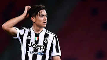 STADIO RENATO DALL'ARA, BOLOGNA, ITALY - 2021/05/23: Paulo Dybala of Juventus FC looks on during the Serie A football match between Bologna FC and Juventus FC. Juventus FC won 4-1 over Bologna FC. (Photo by Nicolò Campo/LightRocket via Getty Images)