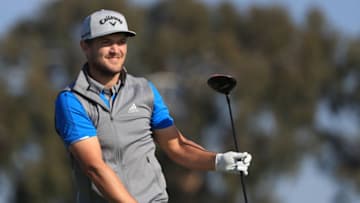 SAN DIEGO, CALIFORNIA - JANUARY 23: Sebastian Cappelen of Denmark plays his shot from the second tee during the first round of the Farmers Insurance Open on Torrey Pines South on January 23, 2020 in San Diego, California. (Photo by Sean M. Haffey/Getty Images)