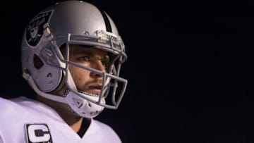 PHILADELPHIA, PA - DECEMBER 25: Derek Carr No. 4 of the Oakland Raiders waits in the tunnel prior to the game against the Philadelphia Eagles at Lincoln Financial Field on December 25, 2017 in Philadelphia, Pennsylvania. The Eagles defeated the Raiders 19-10. (Photo by Mitchell Leff/Getty Images)