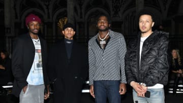 Jerami Grant, Frank Jackson, Isaiah Stewart and Cade Cunningham (Photo by Craig Barritt/Getty Images for Bottega Veneta)