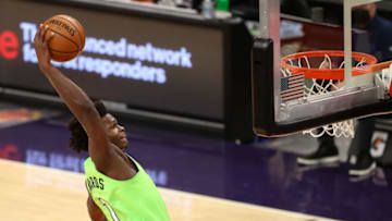 Anthony Edwards of the Minnesota Timberwolves. (Photo by Abbie Parr/Getty Images)