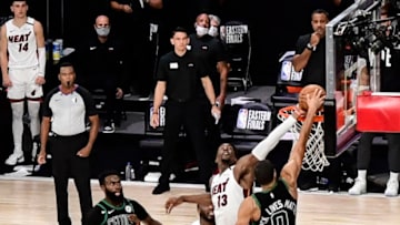 Former Duke basketball star Jayson Tatum blocked at rim. (Photo by Douglas P. DeFelice/Getty Images)