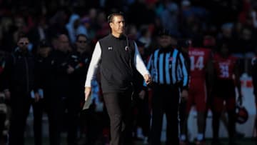 Head coach Luke Fickell of the Cincinnati Bearcats looks on in the fourth quarter against the Tulane Green Wave at Nippert Stadium. Getty Images.