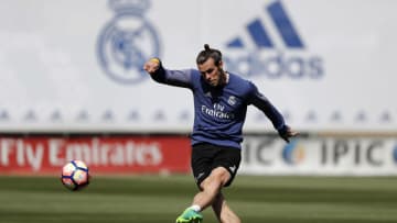 MADRID, SPAIN - APRIL 22: Gareth Bale of Real Madrid in action during a training session at Valdebebas training ground on April 22, 2017 in Madrid, Spain. (Photo by Angel Martinez/Real Madrid via Getty Images)