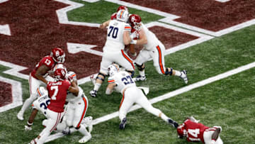 NEW ORLEANS, LA - JANUARY 02: Chandler Cox #27 of the Auburn Tigers reacts after scoring a touchdown against the Oklahoma Sooners during the Allstate Sugar Bowl at the Mercedes-Benz Superdome on January 2, 2017 in New Orleans, Louisiana. (Photo by Jonathan Bachman/Getty Images)