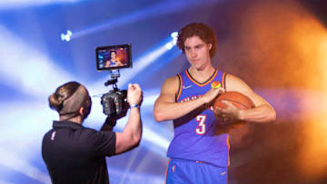 OKC Thunder guard Josh Giddey (3) media day.: Alonzo Adams-USA TODAY Sports